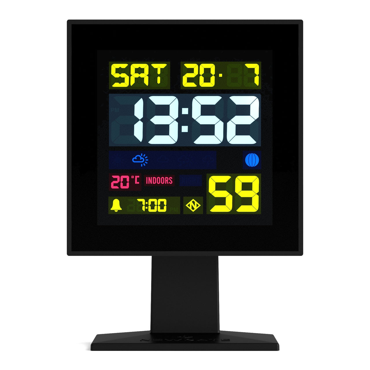 Newgate Monolith Lcd Alarm Clock Black-0