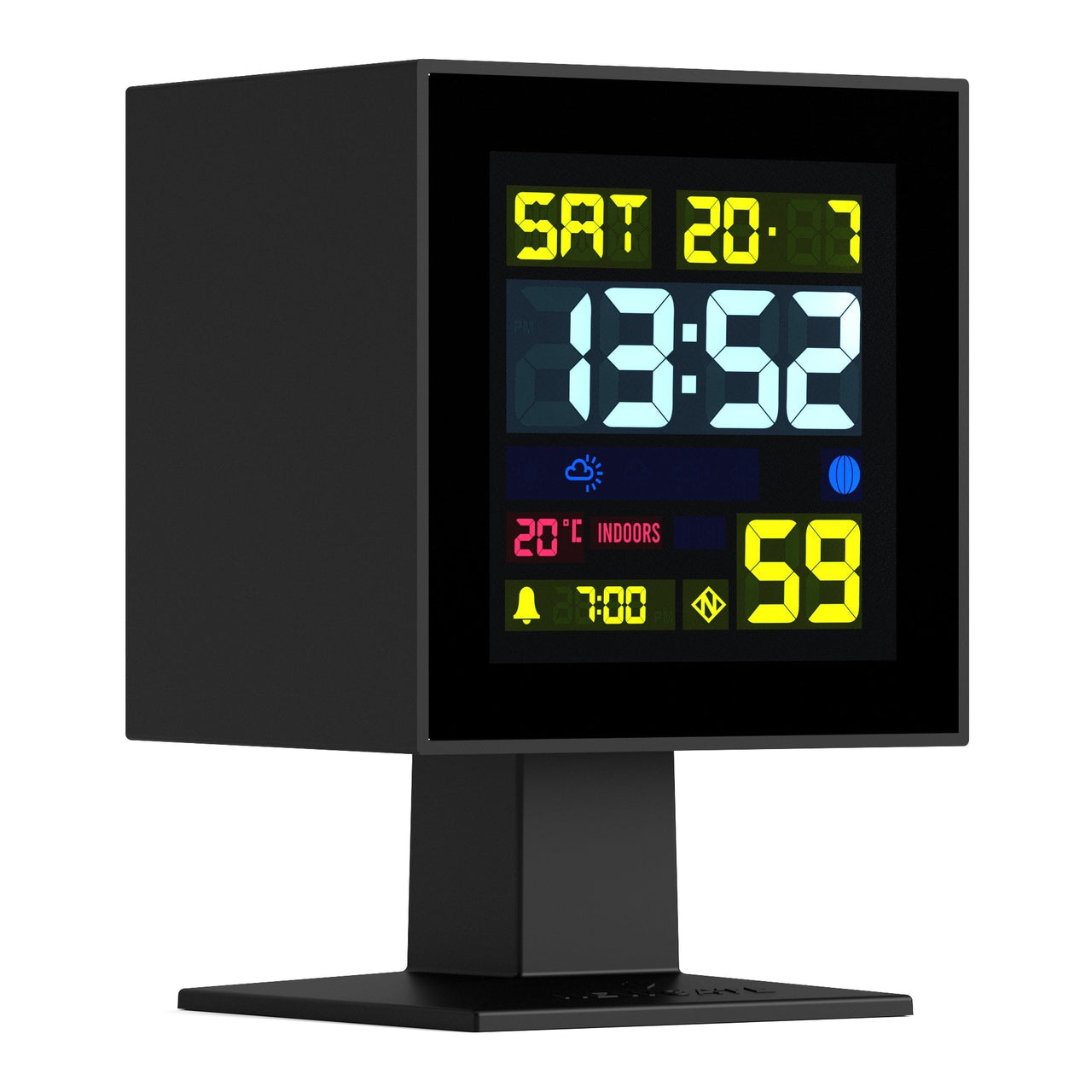 Newgate Monolith Lcd Alarm Clock Black-1