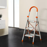 Thumbnail for Giantz 3 Step Ladder Multi-Purpose Folding Aluminium Light Weight Non Slip Platform