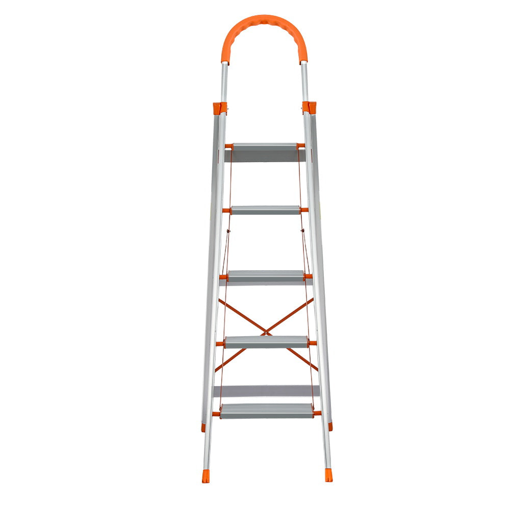 Giantz 5 Step Ladder Multi-Purpose Folding Aluminium Light Weight Non Slip Platform