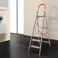 Thumbnail for Giantz 6 Step Ladder Multi-Purpose Folding Aluminium Light Weight Non Slip Platform