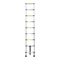 Thumbnail for Giantz 2.6M Telescopic Ladder Aluminium Extension Extendable Steps Adjustable Height