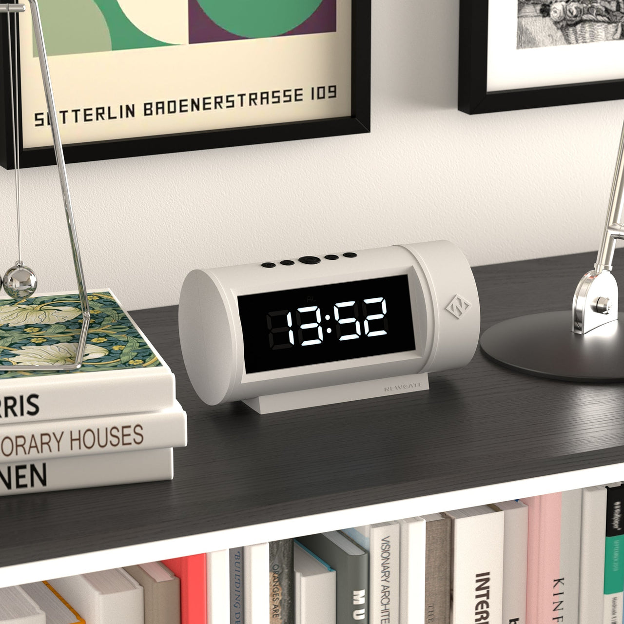 Newgate Pil Led Alarm Clock White-3