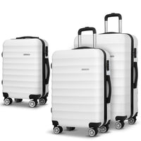 Thumbnail for Wanderlite 3pcs Luggage Trolley Set Travel Suitcase TSA Hard Case White