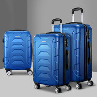 Thumbnail for Wanderlite 3pc Luggage Travel Sets Suitcase Trolley TSA Lock Blue