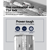 Thumbnail for Wanderlite 28'' Luggage Travel Suitcase Set TSA Hard Case Lightweight Aluminum