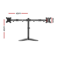 Thumbnail for Artiss Monitor Arm Stand Dual Black