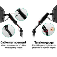 Thumbnail for Artiss Monitor Arm Mount Single Gas Black