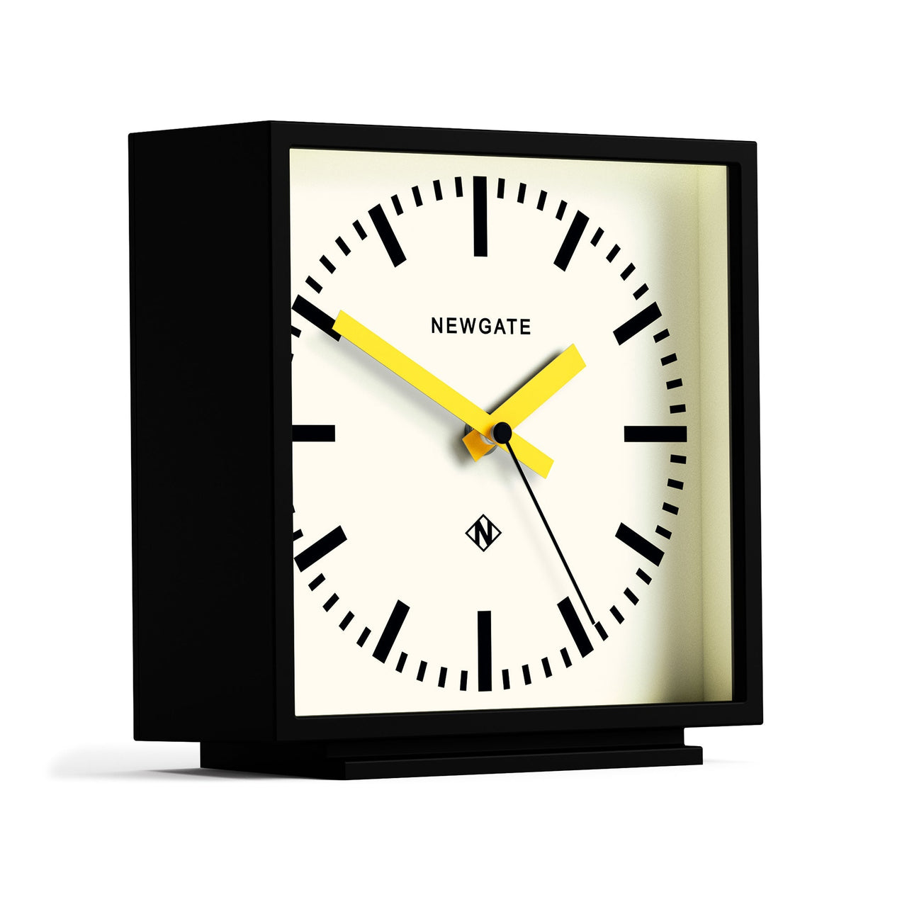 Newgate Amp Mantel Clock Black With Yellow Hands-1