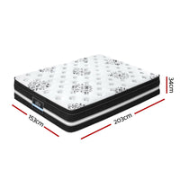 Thumbnail for Giselle Bedding Donegal Euro Top Cool Gel Pocket Spring Mattress 34cm Thick Queen