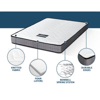 Thumbnail for Giselle Mattress Medium Firm Mattresses Tight Top Bed Bonnel Spring 13cm DOUBLE