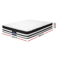 Thumbnail for Giselle Bedding DOUBLE Size Bed Mattress Euro Top Pocket Spring Foam 27CM