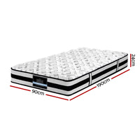 Thumbnail for Giselle Bedding Rumba Tight Top Pocket Spring Mattress 24cm Thick Single