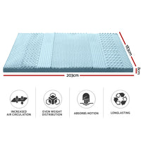 Thumbnail for Giselle Bedding Cool Gel 7-zone Memory Foam Mattress Topper w/Bamboo Cover 8cm - King