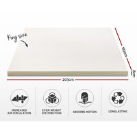 Thumbnail for Giselle Bedding Memory Foam Mattress Topper w/Cover 8cm - King