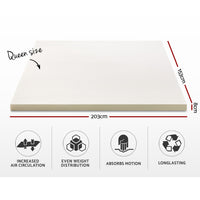 Thumbnail for Giselle Bedding Memory Foam Mattress Topper w/Cover 8cm - Queen