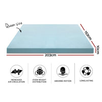 Thumbnail for Giselle Bedding Cool Gel Memory Foam Mattress Topper w/Bamboo Cover 10cm - Queen