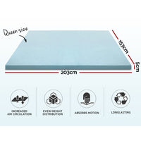 Thumbnail for Giselle Bedding Cool Gel Memory Foam Mattress Topper w/Bamboo Cover 5cm - Queen