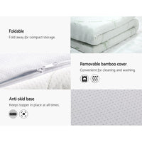 Thumbnail for Giselle Bedding Cool Gel Memory Foam Mattress Topper w/Bamboo Cover 8cm - Single