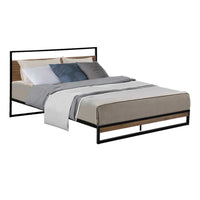 Thumbnail for Artiss Metal Bed Frame Double Size Mattress Base Platform Foundation Black Dane