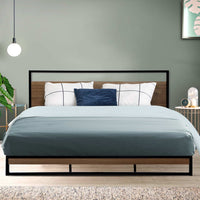 Thumbnail for Artiss Metal Bed Frame King Size Mattress Base Platform Foundation Black Dane