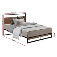 Thumbnail for Artiss Metal Bed Frame King Single Size Mattress Base Platform Foundation Dane