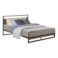 Thumbnail for Artiss Metal Bed Frame Queen Size Mattress Base Platform Foundation Black Dane