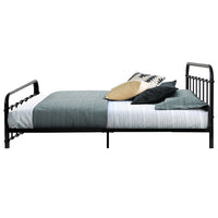 Thumbnail for Artiss LEO Metal Bed Frame KS King Single - Black