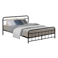 Thumbnail for Artiss LEO Metal Bed Frame - Queen (Black)