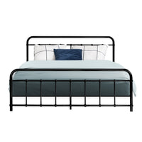 Thumbnail for Artiss LEO Metal Bed Frame - Queen (Black)