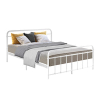 Thumbnail for Artiss LEO Metal Bed Frame - Queen (White)