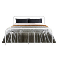 Thumbnail for Artiss LEO Metal Bed Frame - Queen (White)