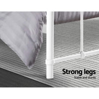 Thumbnail for Artiss LEO Metal Bed Frame - Queen (White)