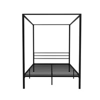 Thumbnail for Artiss Bed Frame Metal Four-poster Platform Base Double Size Black POCHY