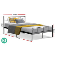 Thumbnail for Artiss Metal Bed Frame King Single Size Platform Foundation Mattress Base SOL