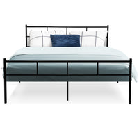 Thumbnail for Artiss Metal Bed Frame Queen Size Platform Foundation Mattress Base SOL Black