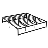 Thumbnail for Artiss Bed Frame Metal Platform King Size Bed Base Mattress Black TINO