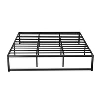 Thumbnail for Artiss Bed Frame Metal Platform King Size Bed Base Mattress Black TINO