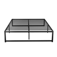 Thumbnail for Artiss Bed Frame Metal Platform Queen Size Bed Base Mattress Black TINO