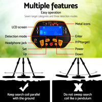 Thumbnail for Metal Detector 180MM Deep Sensitive Waterproof Pinpointer Treasure Hunter Yellow