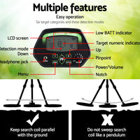 Thumbnail for Metal Detector 220MM Deep Sensitive Waterproof Pinpointer Treasure Hunter