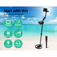 Thumbnail for Metal Detector 160MM Deep Sensitive Waterproof Pinpointer Treasure Hunter