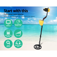 Thumbnail for Metal Detector 180MM Deep Sensitive Waterproof Treasure Hunter Gold Digger Yellow