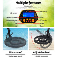 Thumbnail for Metal Detector 180MM Deep Sensitive Waterproof Treasure Hunter Gold Digger Yellow