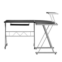 Thumbnail for Artiss Corner Metal Pull Out Table Desk - Black