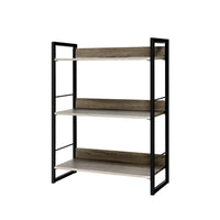 Thumbnail for Artiss Bookshelf Display Shelves Metal Bookcase Wooden Book Shelf Wall Storage