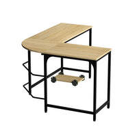 Thumbnail for Artiss Corner Computer Desk L-Shaped Student Home Office Study Table Oak