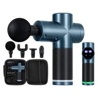 Thumbnail for Everfit 30 Speed Massage Gun 4 Head Vibration Muscle Massager Percussion Relief Blue