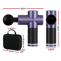 Thumbnail for Everfit 30 Speed Massage Gun 4 Head Vibration Muscle Massager Percussion Relief Purple