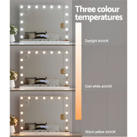 Thumbnail for Embellir Bluetooth Makeup Mirror 80X58cm Hollywood with Light Vanity Wall 18 LED